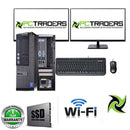 Dual Screen Combo!! Dell OptiPlex 9020 SFF Ex lease i5 4th gen 3.40GHZ 16GB RAM 256GB SSD Card Windows 10 Pro Ready, Includes: 2 x 22" Ex-Lease Monitor, WIFI, Wired Keyboard and mouse - PC Traders Ltd