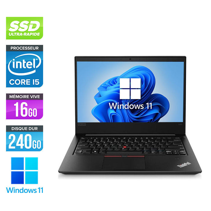 Lenovo ThinkPad E480 14" i5-8250U 16GB RAM 256GB SSD Webcam Windows 11 Pro - PC Traders Ltd