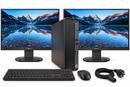 Dual 27” Monitors Wireless Keyboard and Mouse 16GB DDR5 HP EliteDesk 600 G9 i7 Desktop PC