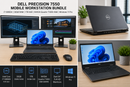Dell Precision 7550 Mobile Workstation Bundle Intel Core i7-10850H 32GB RAM 1TB SSD NVIDIA Quadro T1000 4GB Dual 24" Monitors Windows 11 Pro