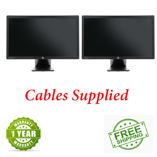 Dual Screen Combo 2X 23" Ex Lease Monitors Cables Supplied - PC Traders Ltd