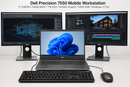 Dell Precision 7550 Mobile Workstation Bundle Intel Core i7-10850H 64GB RAM 1TB NVMe SSD NVIDIA Quadro T1000 4GB Dual 24" Monitors Windows 11 Pro