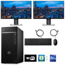 Dell OptiPlex 7090 Mini Tower i5-10505 16GB RAM SSD+HDD W11 Dual 24" Wi-Fi