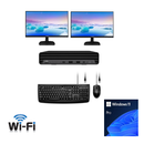 HP Elite Desk 800 G6 Mini PC i7-10700T 4.5 GHz Turbo 32GB RAM 1TB SSD Windows 11 Pro WI-FI 2X 24" Monitors Keyboard and Mouse - PC Traders Ltd