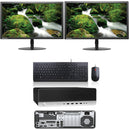 HP Combo Deal HP EliteDesk 800 G5 SFF Ex-Lease Intel i5 9th Gen Turbo boost upto 4.2GHZ 16GB RAM 1TB SSD Windows 11 Pro 2X 22" LCD WIFI - PC Traders Ltd