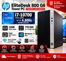 HP EliteDesk 800 G6 Tower PC i7-10700 Turbo 4.8GHz 32GB RAM 1TB SSD Windows 11 Pro