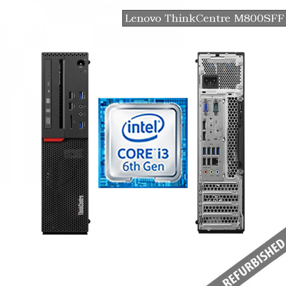 Lenovo ThinkCentre M800 Ex lease SFF i3-6100 3.70GHZ 8GB RAM 128GB SSD