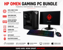HP OMEN Gaming PC Bundle – Intel Core i7-8700 Turbo 4.6GHz | RTX 2070 8GB | 16GB RAM | 256GB SSD + 500GB HDD | 24" HP OMEN Gaming Monitor