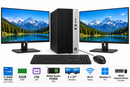 HP EliteDesk 800 G6 Tower PC i7 10th Gen 32GB RAM 1TB SSD Quadro P2000 Dual 27 Inch Monitors Windows 11 Pro Wi-Fi Ready - PC Traders Ltd