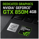 Dell Inspiron 14 7447 NVIDIA GeForce GTX 850M 4GB dedicated graphics