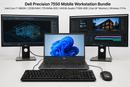 Dell Precision 7550 Mobile Workstation Bundle Intel Core i7-10850H 32GB RAM 1TB SSD NVIDIA Quadro T1000 4GB Dual 24" Monitors Windows 11 Pro