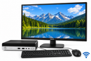 HP EliteDesk 800 G4 Mini PC Philips 27-inch monitor keyboard mouse bundle, Wi-Fi icon