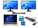 HP EliteBook 840 G7 Ex lease Laptop i7 Turbo 4.9GHz 32GB RAM 512GB SSD 14" Win 11 Pro 2X 23" Ex Lease Monitors HP UltraSlim Dock - PC Traders Ltd