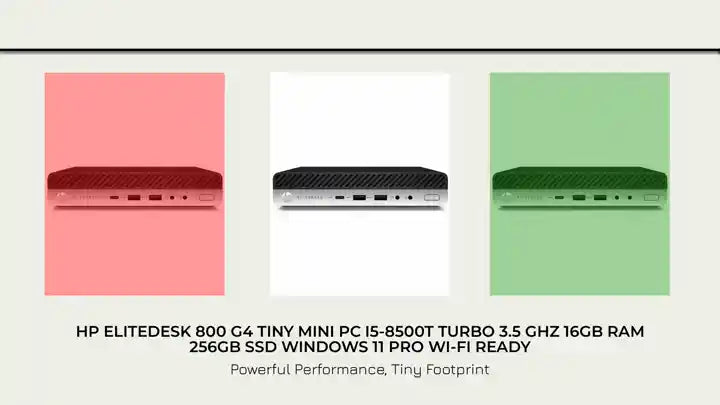 HP EliteDesk 800 G4 Tiny Mini PC i5-8500T Turbo 3.5 Ghz 16GB RAM 256GB HP EliteDesk 800 G4 Tiny Mini PC i5-8500T Turbo 3.5 Ghz 16GB RAM 256GB