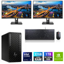 HP Z1 G1i Tower RTX 5060 32GB 1TB SSD Dual Monitors Win 11 Pro