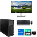 Limited time Gaming Bundle!! HP 240 WorkStation Ex Lease Tower PC Intel i7 16GB RAM 512GB SSD HDMI Port GT 1030 4GB Windows 11 Pro 24" LCD