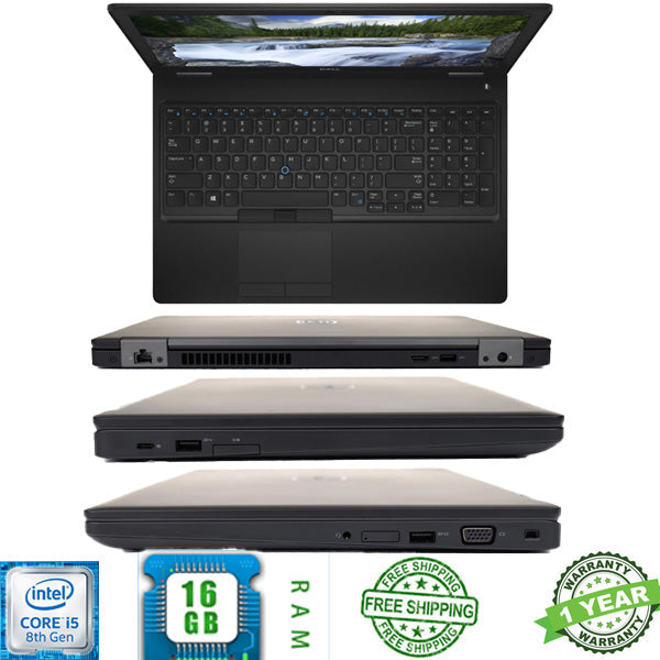 Dell Latitude E5590 Ex-Lease i5-8350U Quad core upto 3.60GHz 16GB RAM 240GB SSD with Intel UHD Graphics 620 15.6" Webcam Windows 11 Ready - PC Traders Ltd