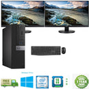 Dell Dual Screen Combo!! Dell OptiPlex 7040 Ex Lease SFF Desktop i7-6700 3.40GHz 16GB RAM 256GB SSD Windows 10 Pro with 2X 24" New Monitors and Wireless Keyboard and Mouse - PC Traders Ltd