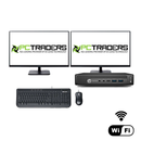 HP Business Setup!!! HP EliteDesk 800 G2 Ex Lease Mini USFF PC Intel Core i5-6500T 3.2GHz Turbo 8GB Ram 256GB SSD Windows 10 Pro WIFI READY+ 2*24" Brand New Monitors and wireless keyboard and mouse - PC Traders Ltd