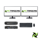 Best Bang for the buck!!! HP Ex Lease Mini Desktop EliteDesk 800 G2 Mini Intel Core i5-6500T 3.2 GHZ Turbo 8GB RAM 128GB SSD Windows 10 Home + 2*24"Brand New Monitors + Wireless keyboard and mouse - PC Traders Ltd