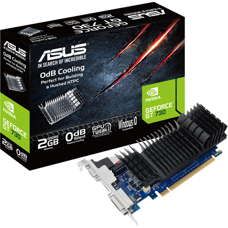 ASUS GT 730 2GB GDDR5 - VGA DVI-D HDMI , 2 Slot.low profile graphics card with low profile bracket - PC Traders Ltd