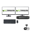 HP ProDesk 600 G2 SFF Ex Lease PC Intel(R) Core (TM) i5-6500 CPU 3.20GHz 8GB RAM 480GB SSD Win 10 Pro Wifi 2x 24" Monitors - PC Traders Ltd