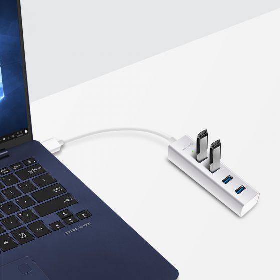 ALOGIC 4 Port USB Hub - Aluminium Unibody - Prime Series Upgrade - PC Traders New Zealand 